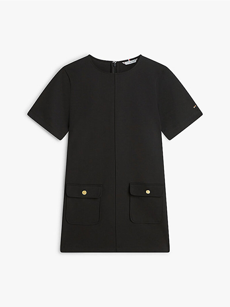 Kadın Gold Button Shift Elbise Siyah WW0WW48775BDS