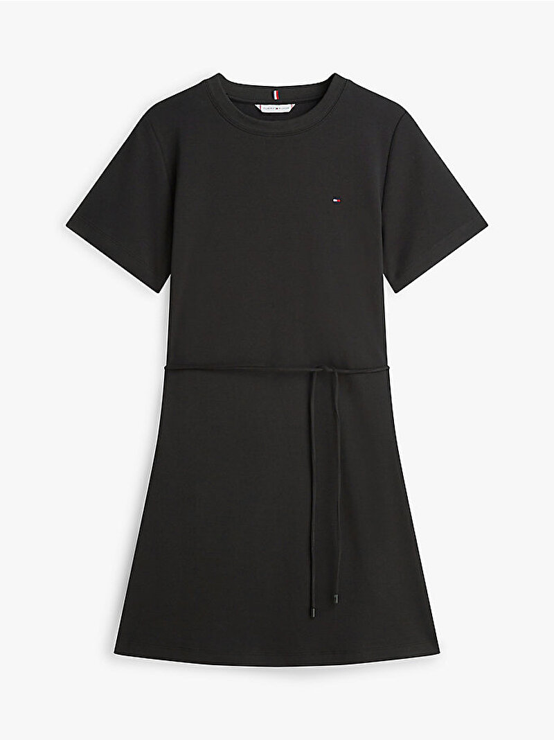 Kadın Interlock T-shirt Elbise Siyah WW0WW49772BDS