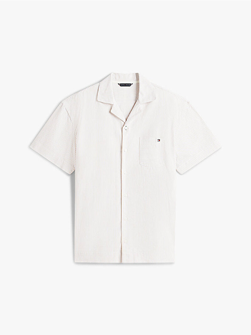 Erkek Woven Şort Gömlek Pijama Set Bej UM0UM038180KX