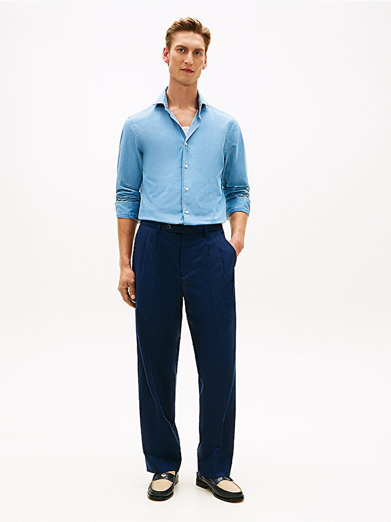 Erkek Denim Gömlek Mavi MW0MW42698DCU