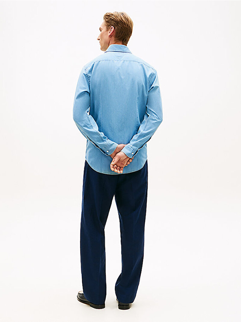 Erkek Denim Gömlek Mavi MW0MW42698DCU