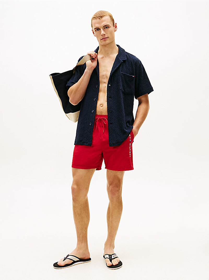 Erkek Textured Terry Knit Gömlek Lacivert UM0UM037430YF