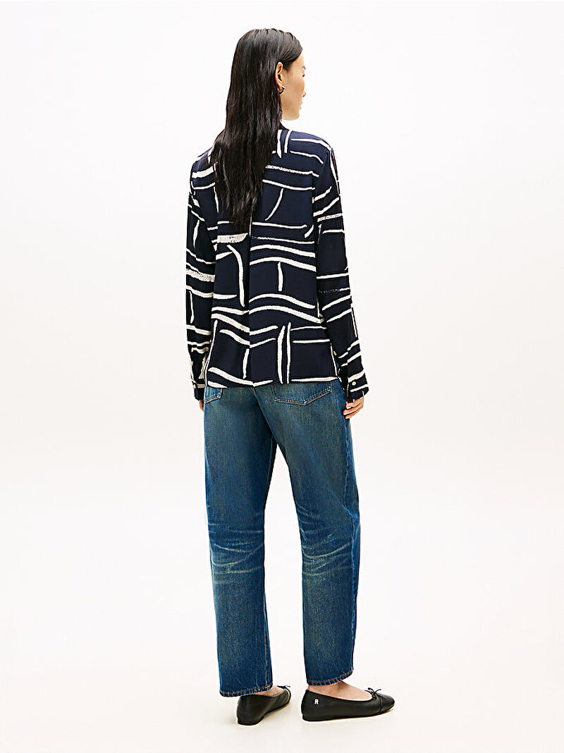 Kadın Twill Button Gömlek Lacivert WW0WW496110YI