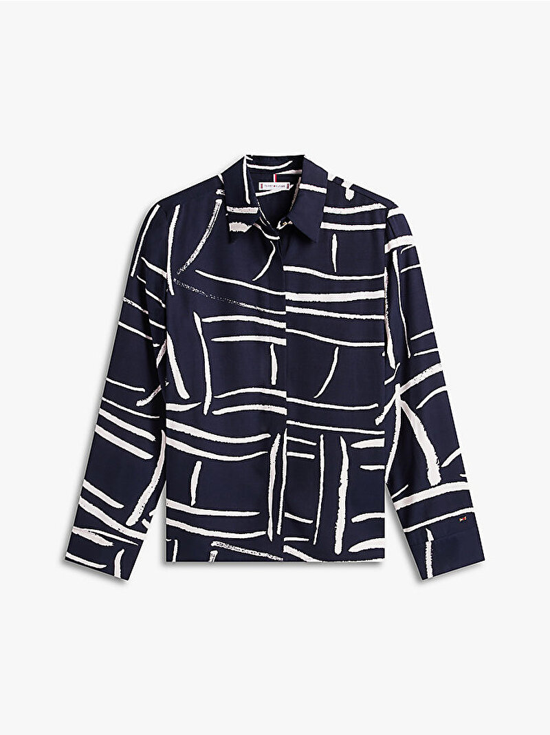 Kadın Twill Button Gömlek Lacivert WW0WW496110YI