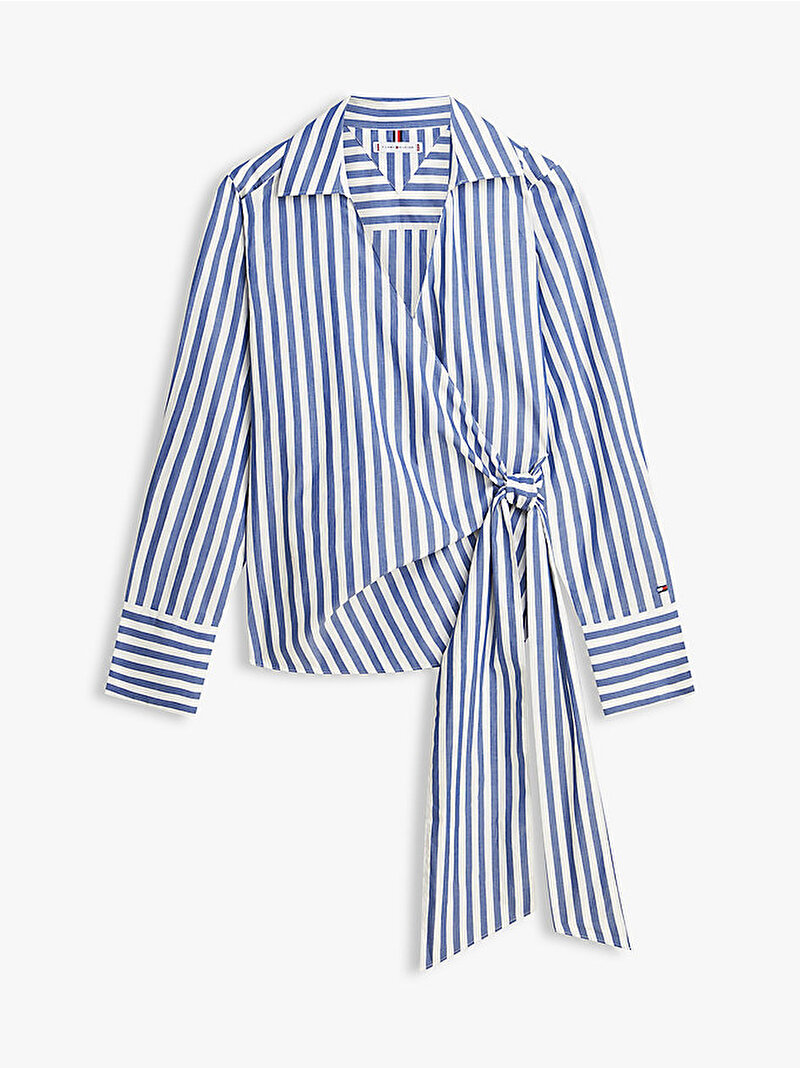 Kadın Poplin Knot Gömlek Mavi WW0WW4965004T