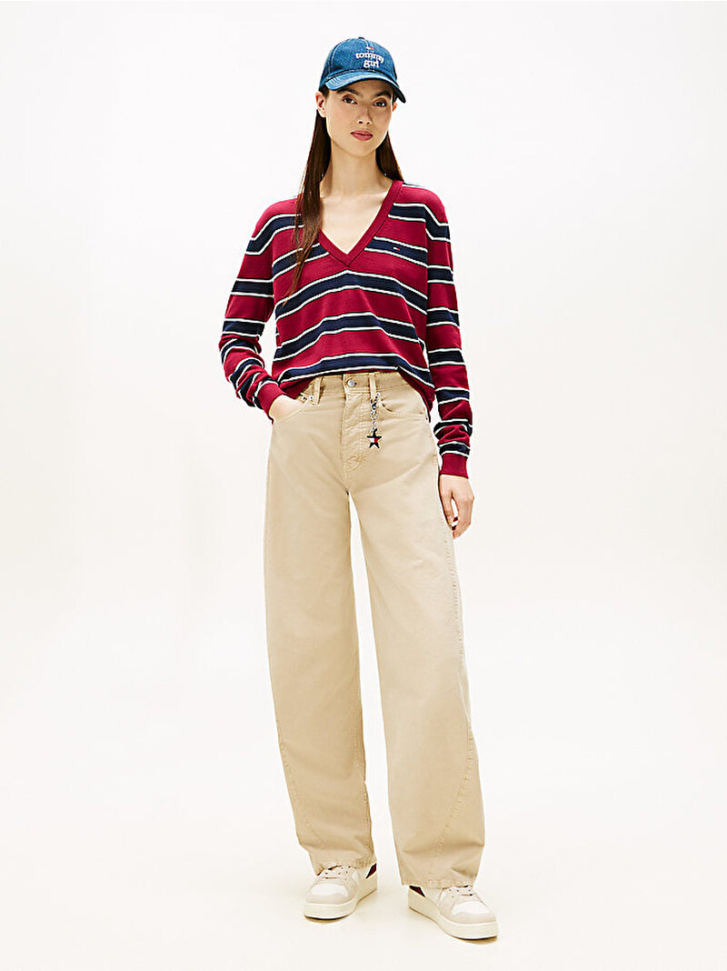 Kadın TJW Essential Vneck Kazak Çok renkli DW0DW198880E3