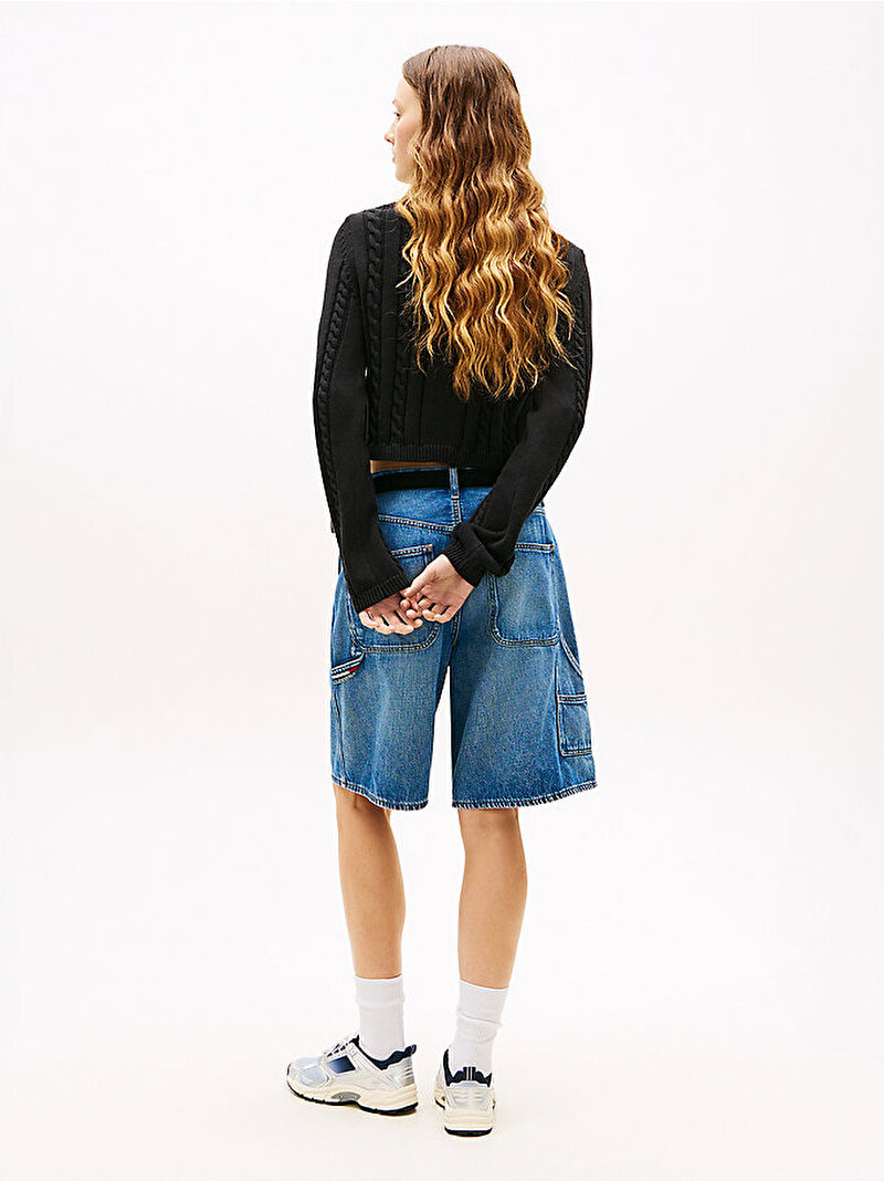 Kadın TJW Cable Kazak Siyah DW0DW22301BDS