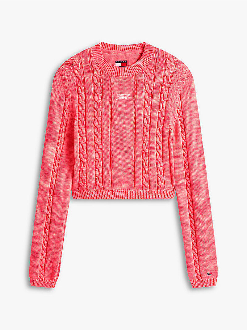 Kadın TJW Cable Kazak Pembe DW0DW22301TIE