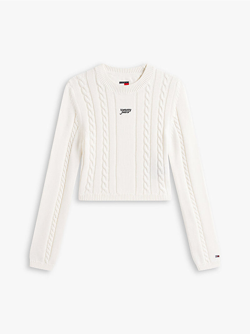 Kadın TJW Cable Kazak Beyaz DW0DW22301YBH