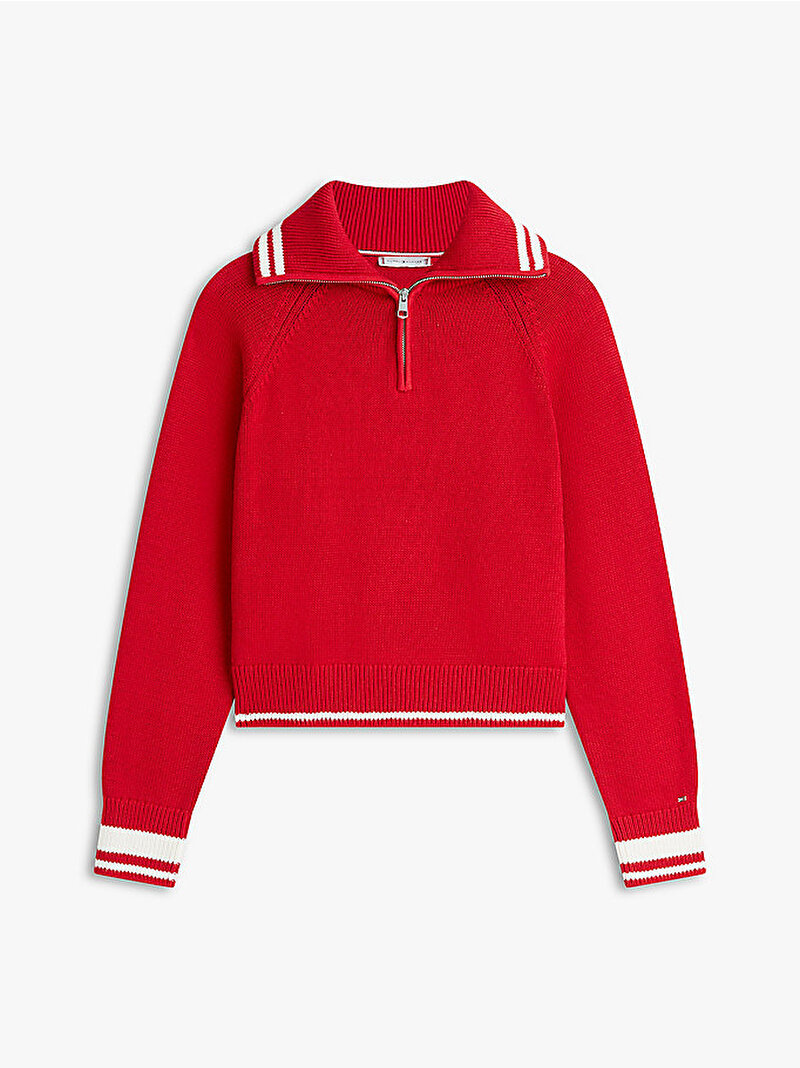 Kadın Varsity Relaxed Kazak Kırmızı WW0WW48478XLD