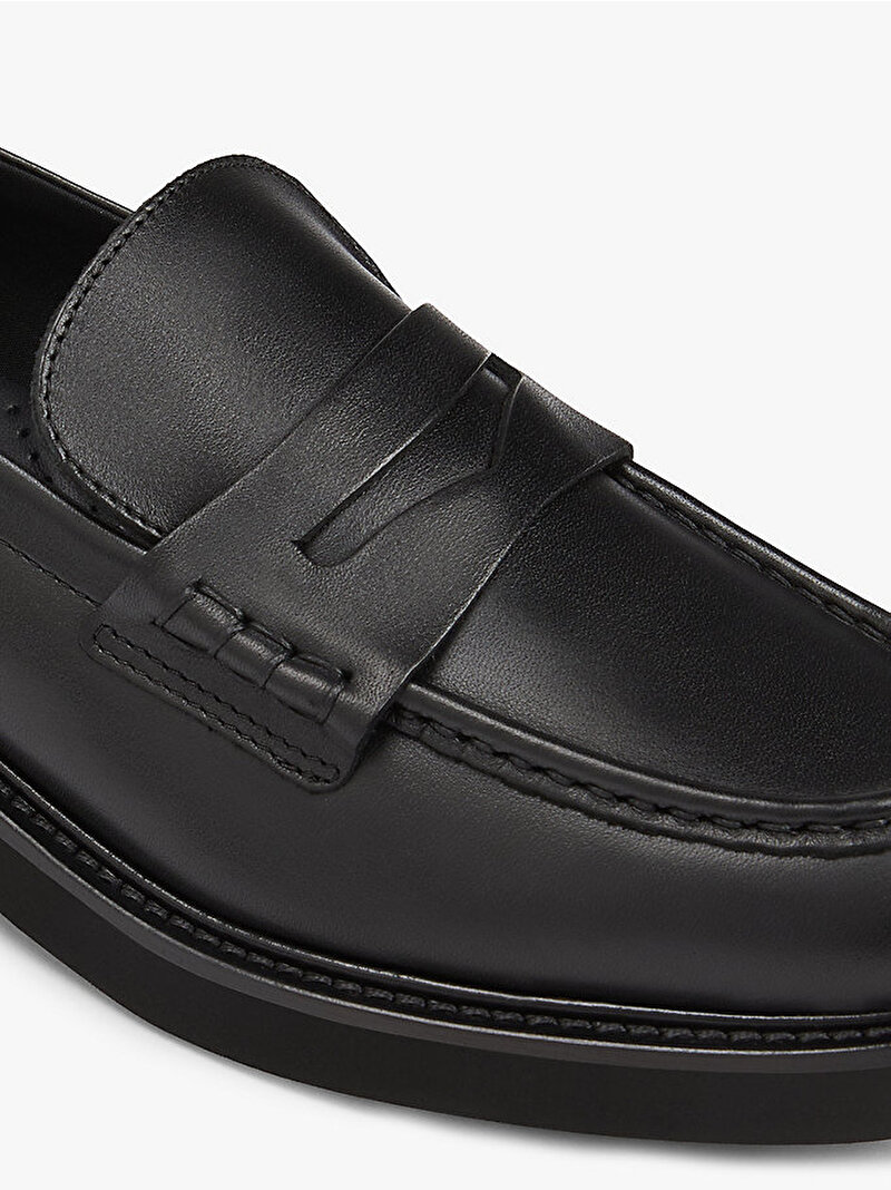 Kadın Elettra Penny Leather Loafer Siyah FW0FW09360BDS
