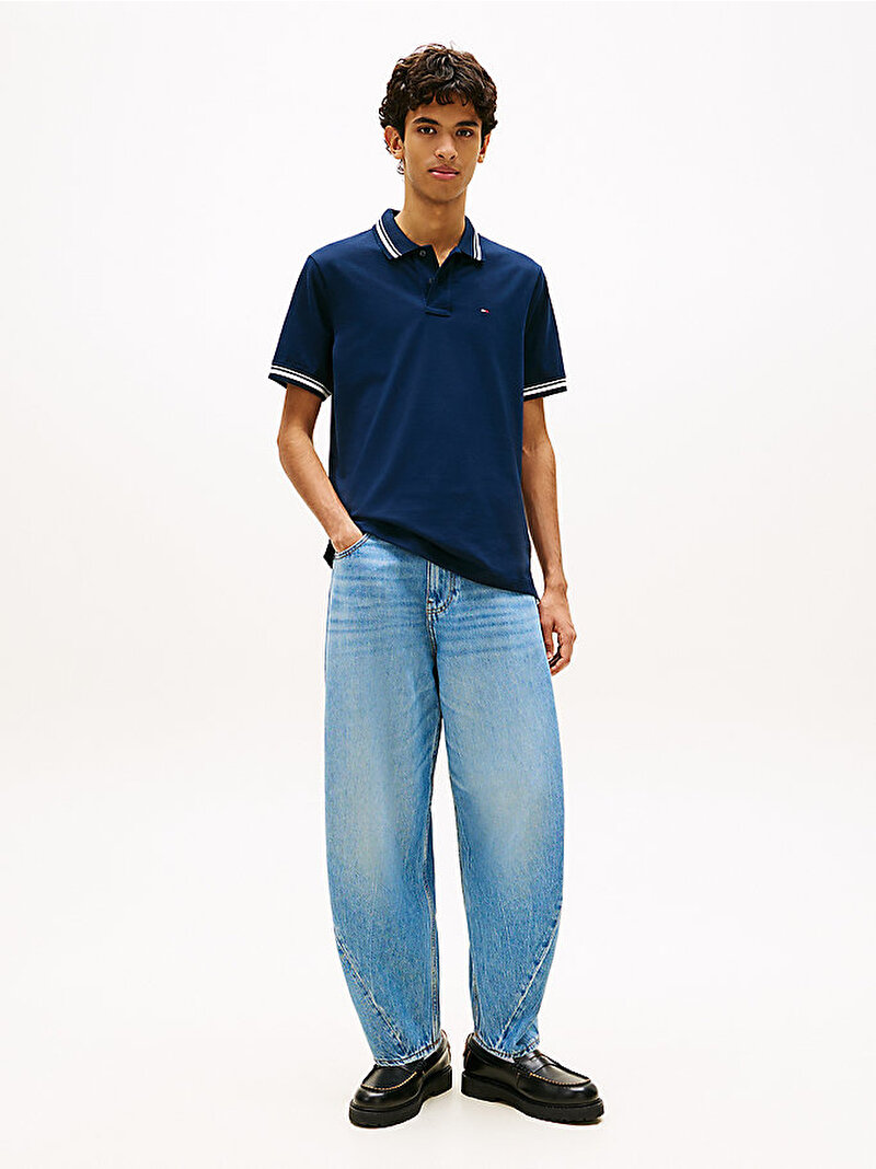 Erkek TJM Regular Tipped Polo T-shirt Lacivert DM0DM22700C1G