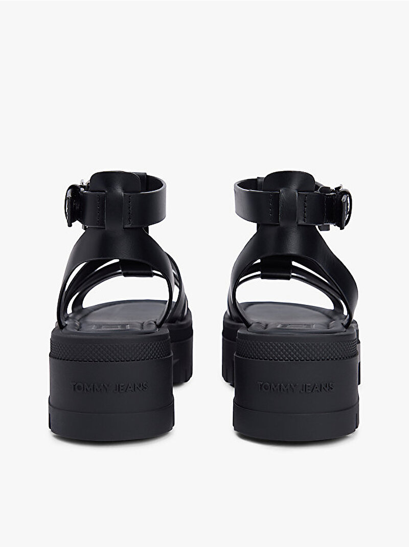 Kadın TJW Fisherman Leather Sandalet Siyah EN0EN02943BDS