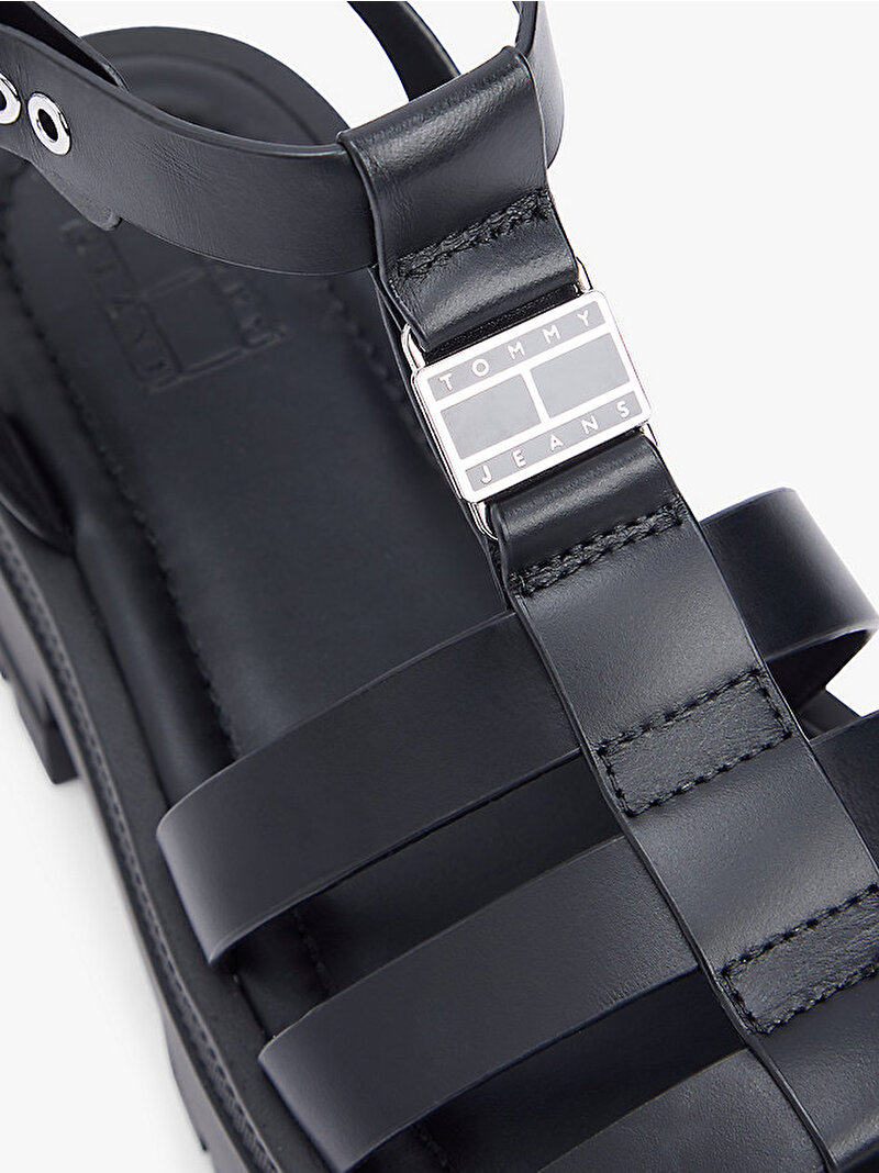 Kadın TJW Fisherman Leather Sandalet Siyah EN0EN02943BDS