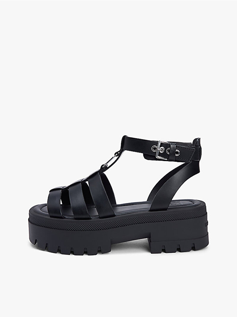 Kadın TJW Fisherman Leather Sandalet Siyah EN0EN02943BDS