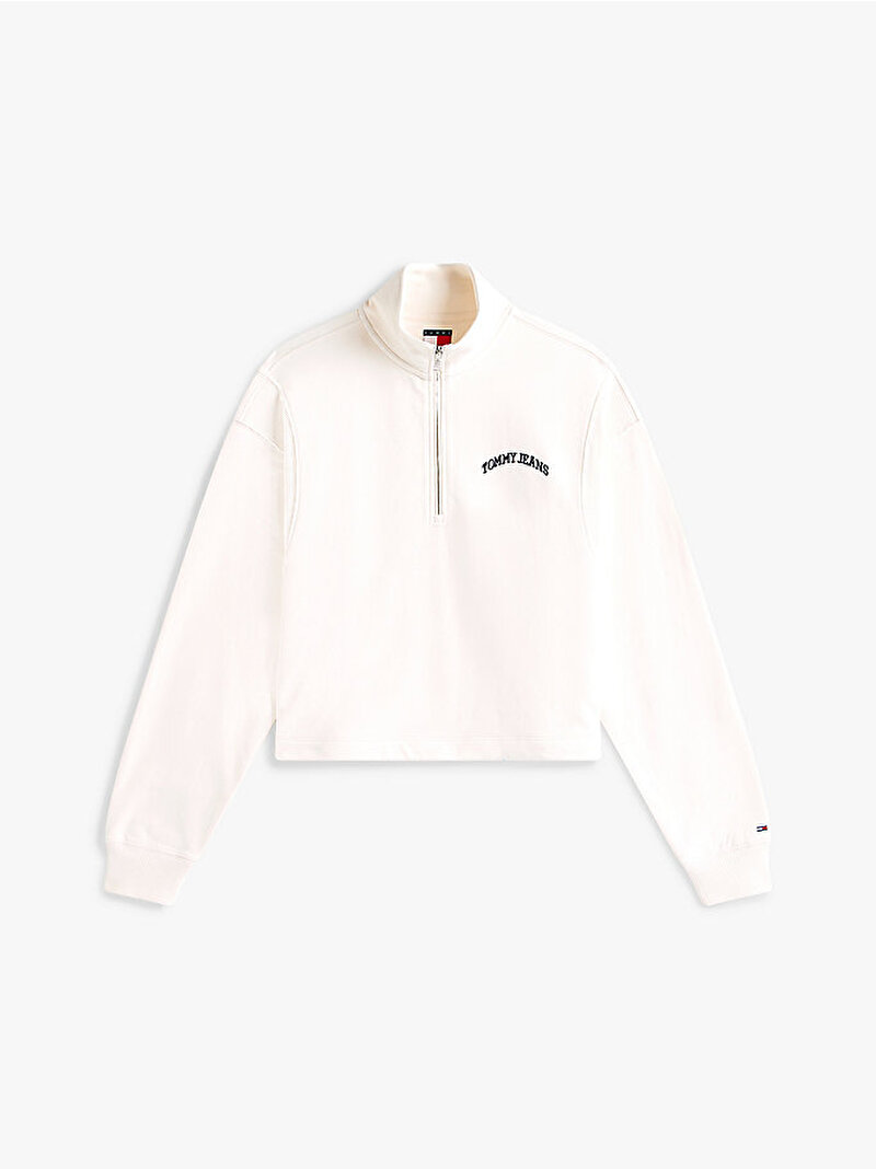 Kadın TJW Relax Varsity Sweatshirt Beyaz DW0DW22364YBH