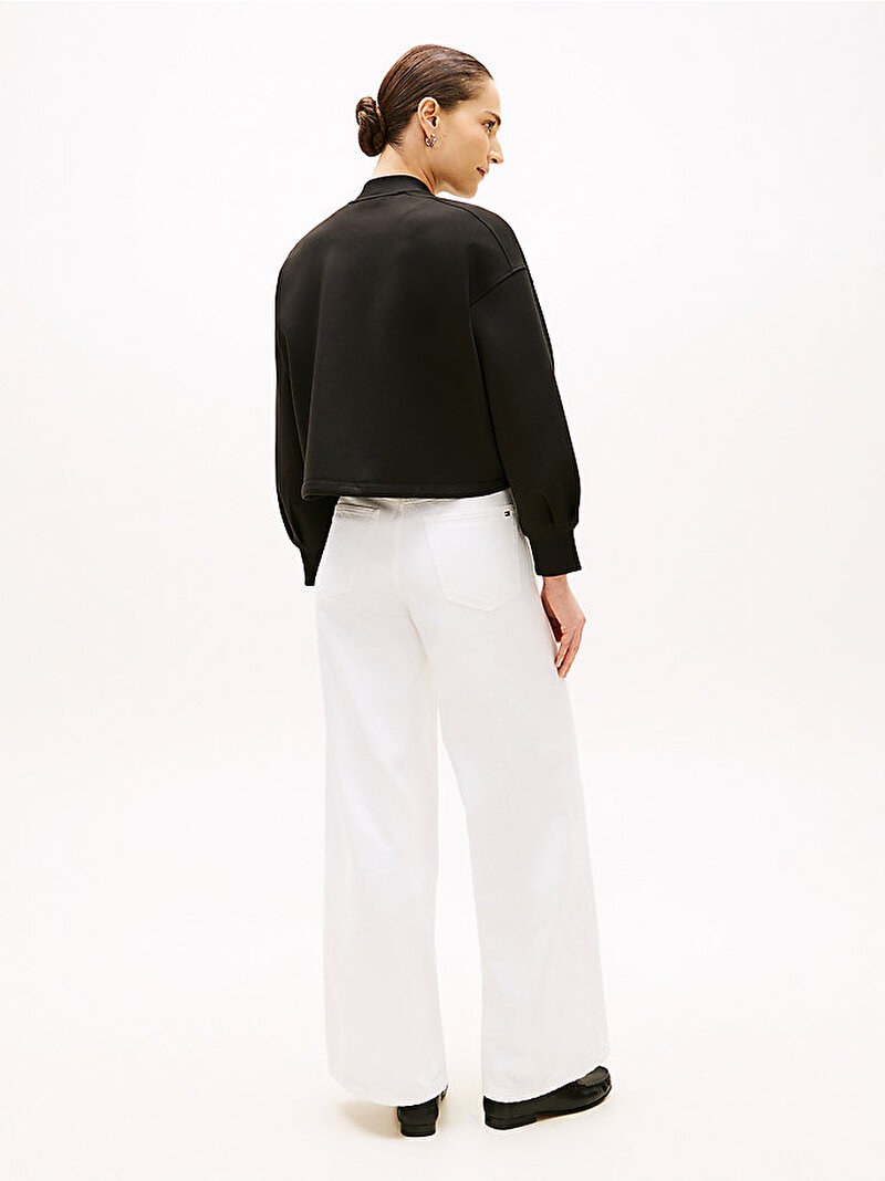 Kadın Gold Button Sweatshirt Siyah WW0WW48730BDS