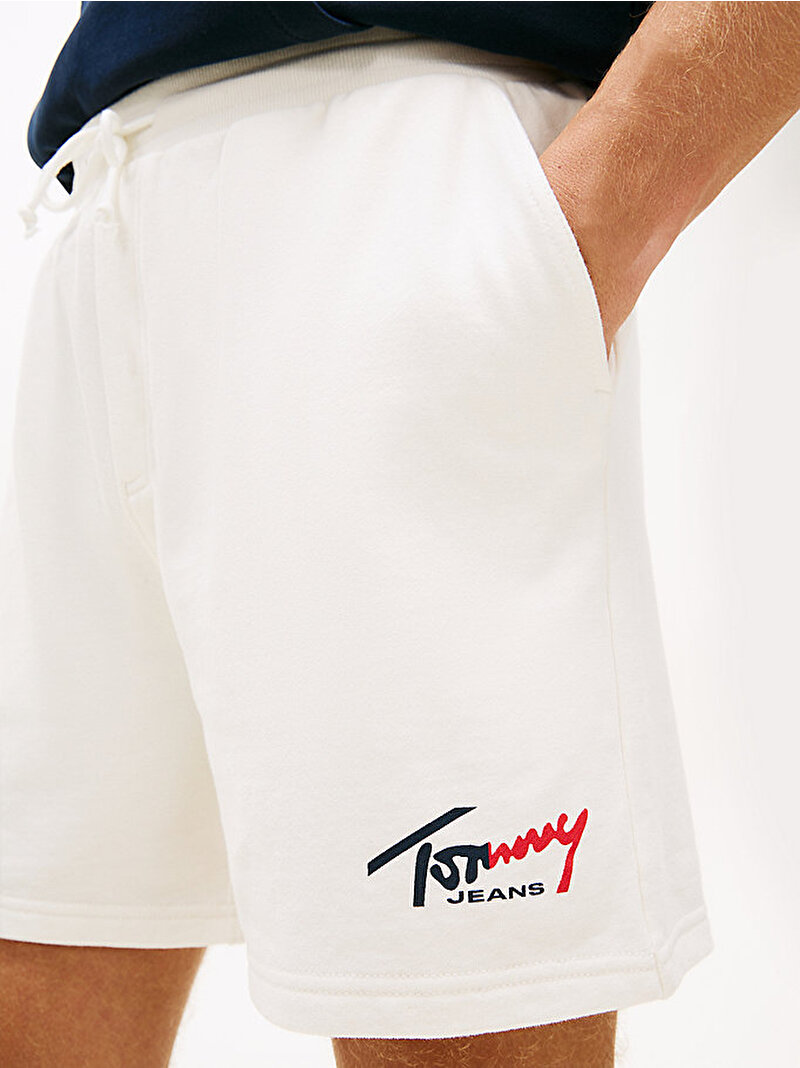 Erkek TJM Signature Plaj Şortu Ekru DM0DM23017YBL