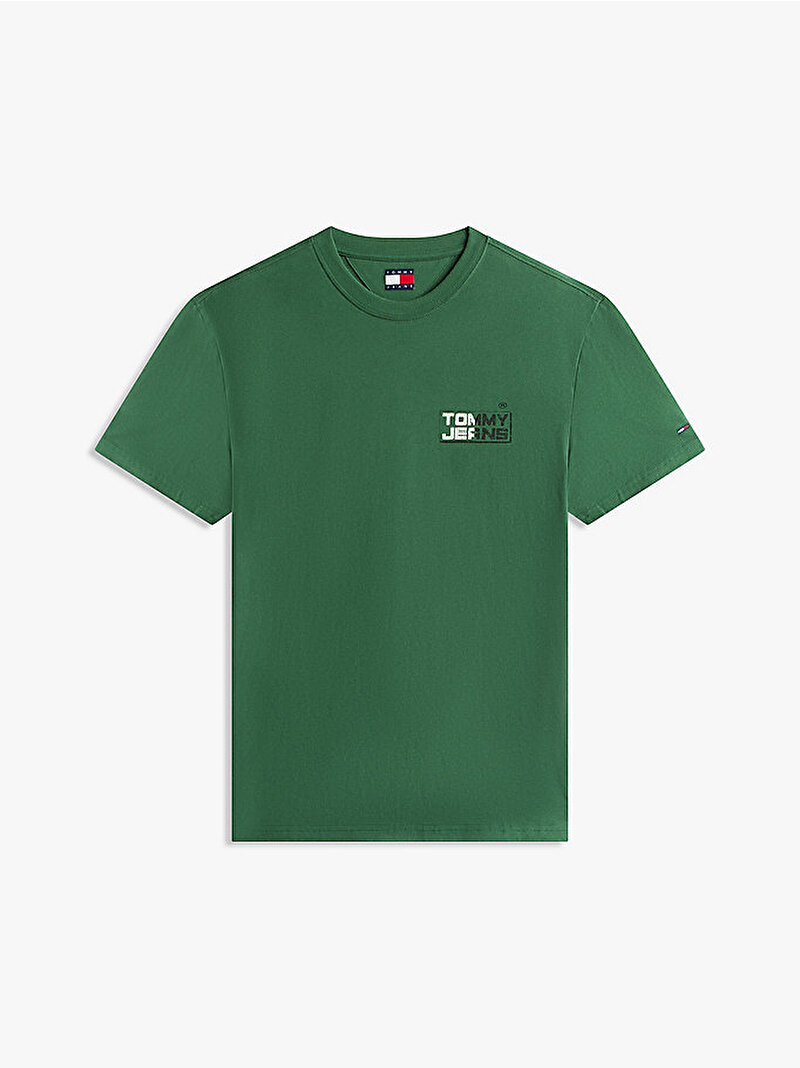 Erkek TJM Regular Gym Block T-shirt Yeşil DM0DM22536MBL