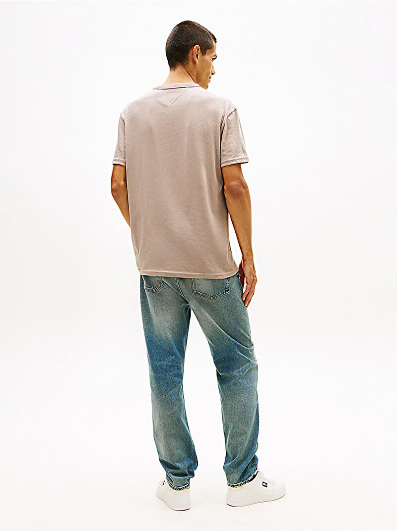 Erkek TJM Regular Badge T-shirt Bej DM0DM22667PKE