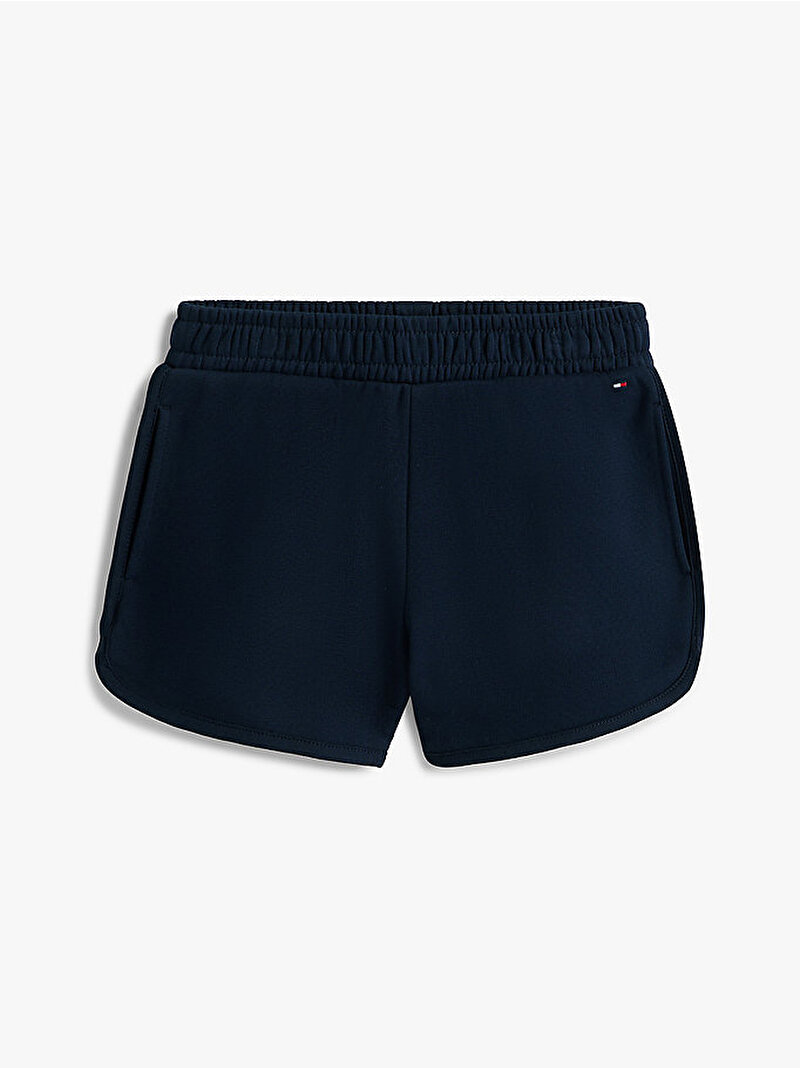 Kız Çocuk Glitter Tommy T-shirt Şort Set Lacivert KG0KG09349C1G