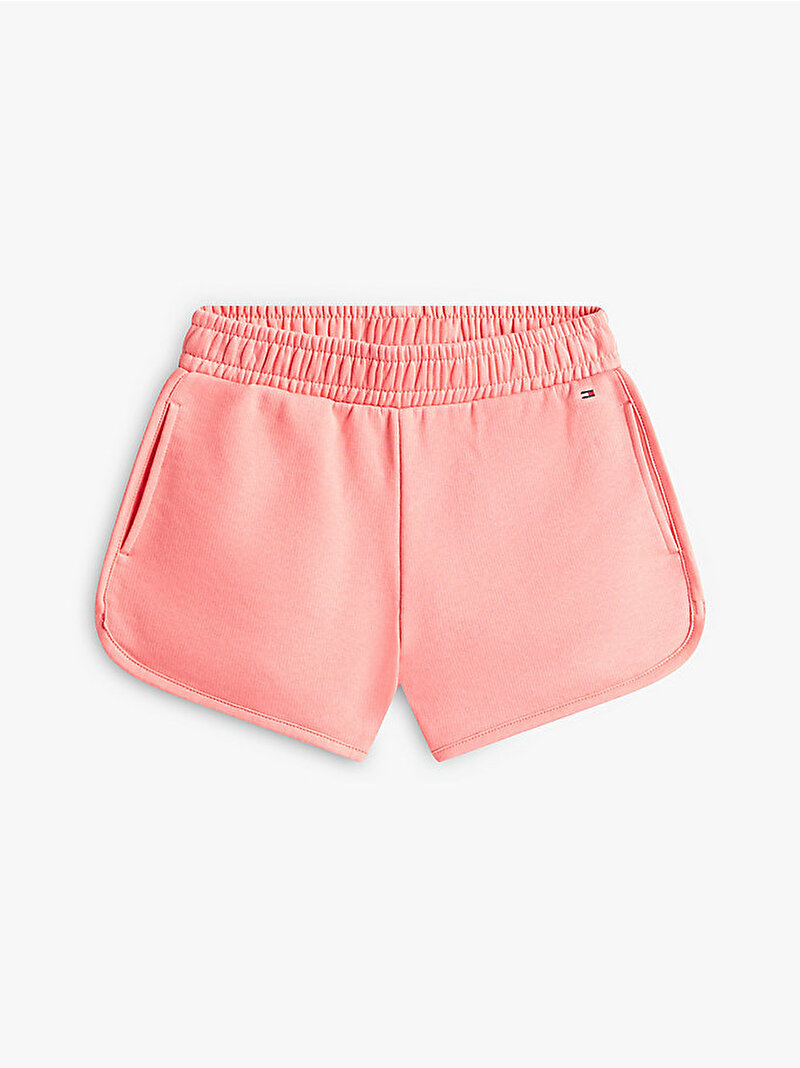 Kız Çocuk Glitter Tommy T-shirt Şort Set Pembe KG0KG09349TIE