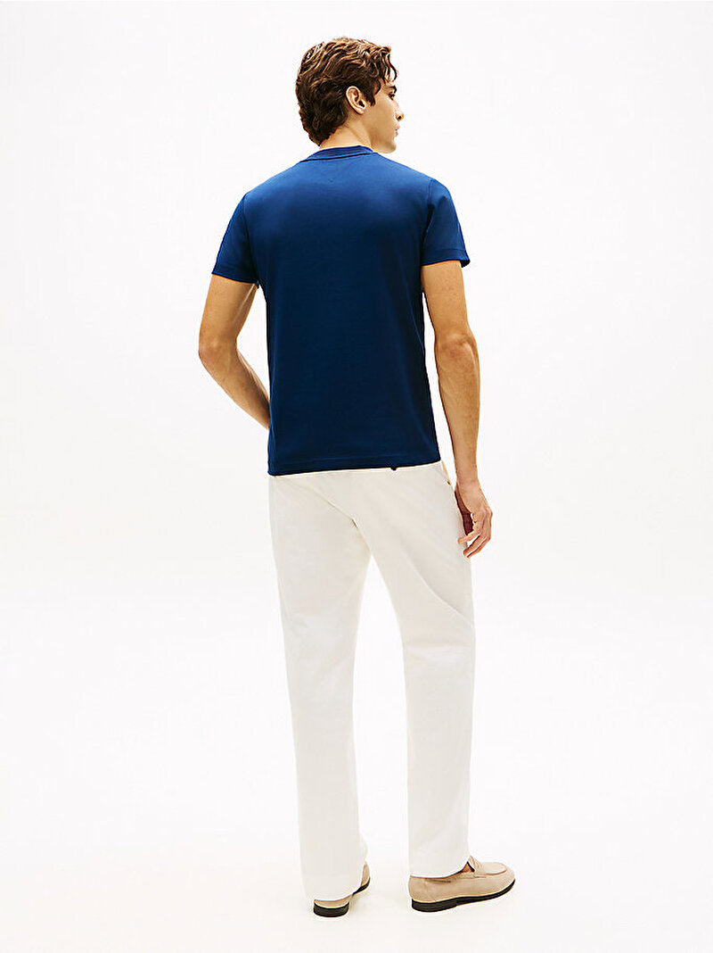 Erkek Luxury Interlock T-shirt Lacivert MW0MW33202DCC