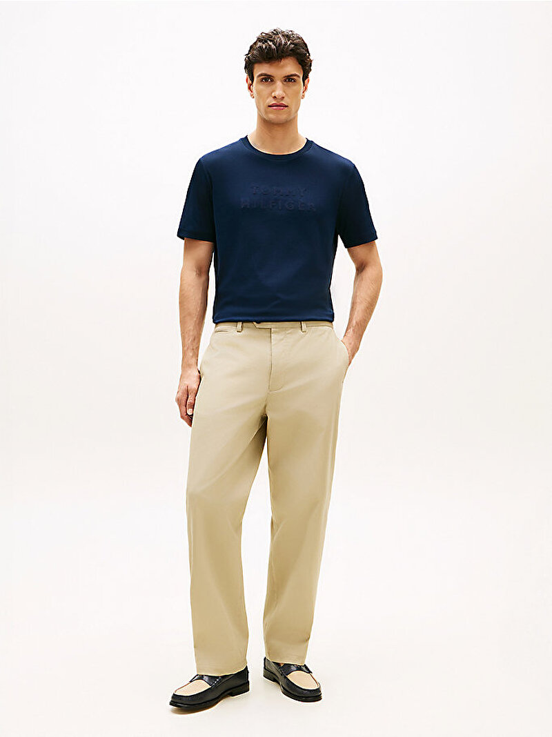 Erkek Mix Media Interlock T-shirt Lacivert MW0MW42380DCC