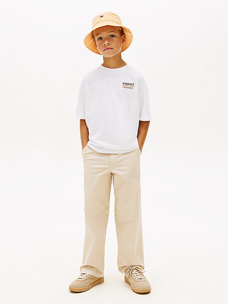 Erkek Çocuk Basketball Graphic T-shirt Beyaz KB0KB10194YBR