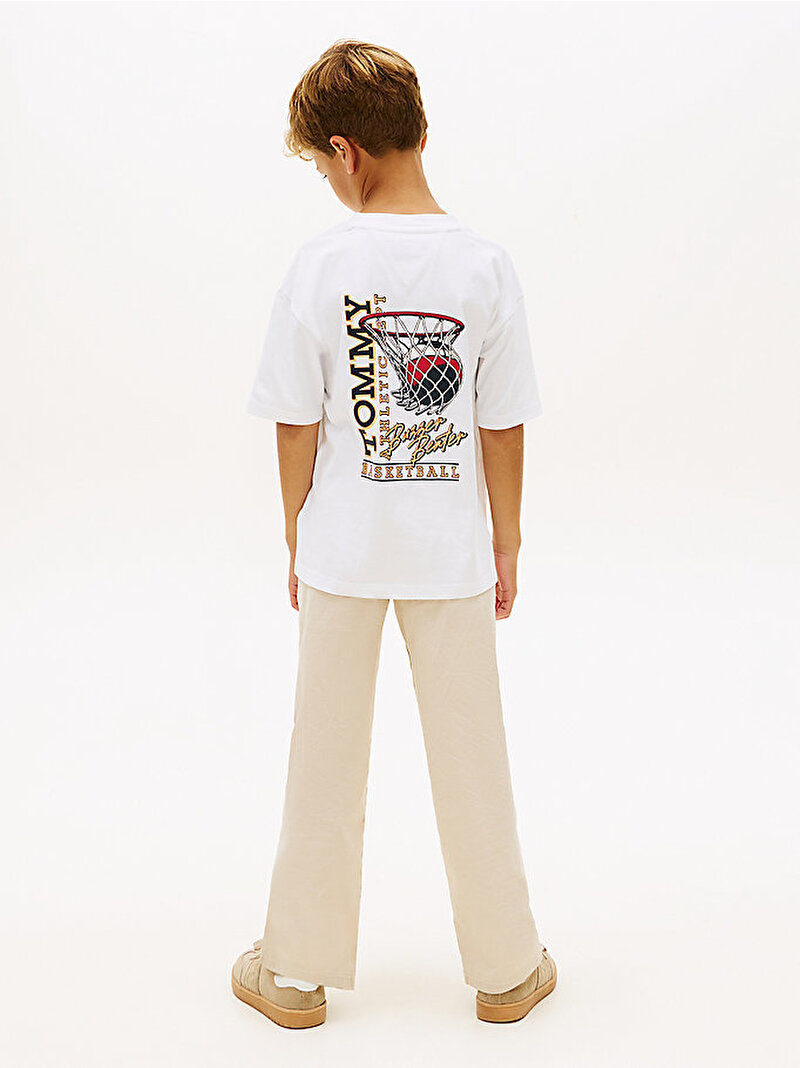 Erkek Çocuk Basketball Graphic T-shirt Beyaz KB0KB10194YBR