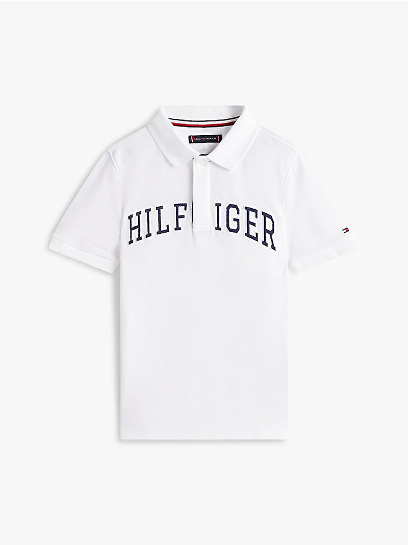Erkek Çocuk Hilfiger Varsity Polo T-shirt Beyaz KB0KB10231YBR