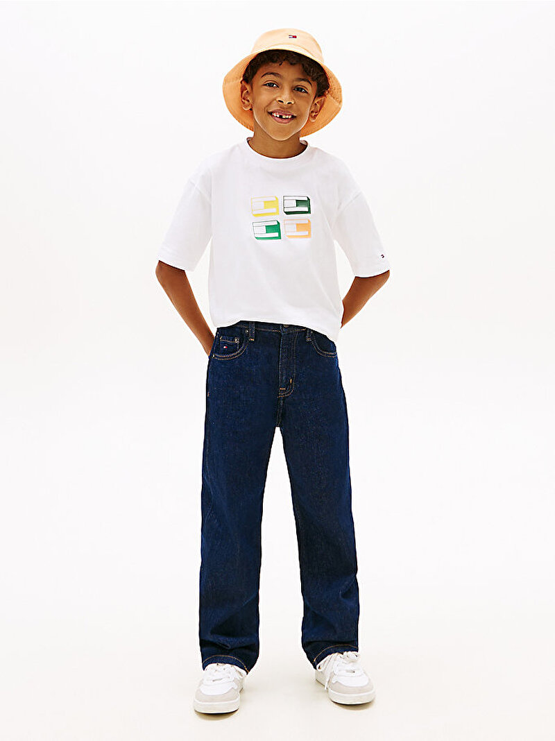 Erkek Çocuk 3D Graphic T-shirt Beyaz KB0KB10267YBR