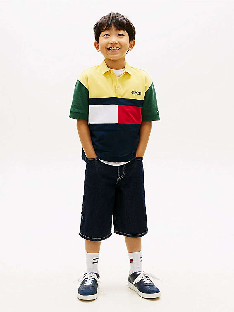 Erkek Çocuk Monotype Coloblock Polo T-shirt Çok renkli KB0KB10413ZGP