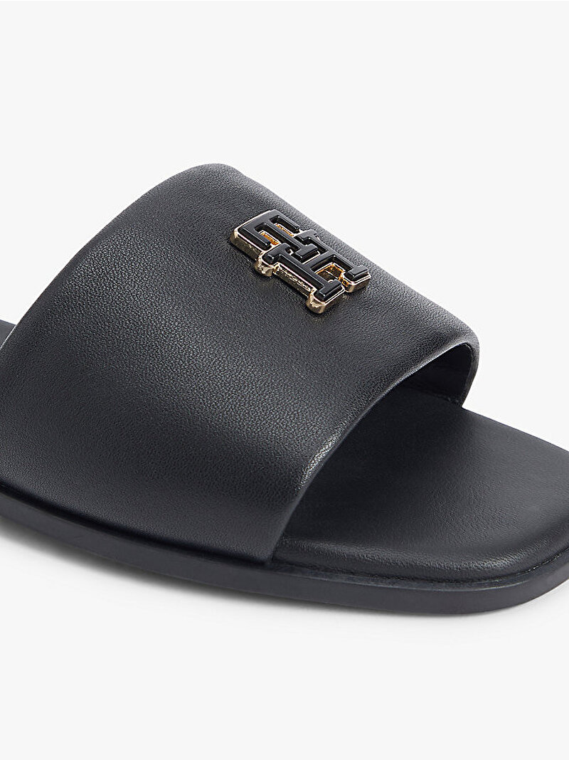 Kadın TH Logo Hardware Terlik Siyah FW0FW09292BDS