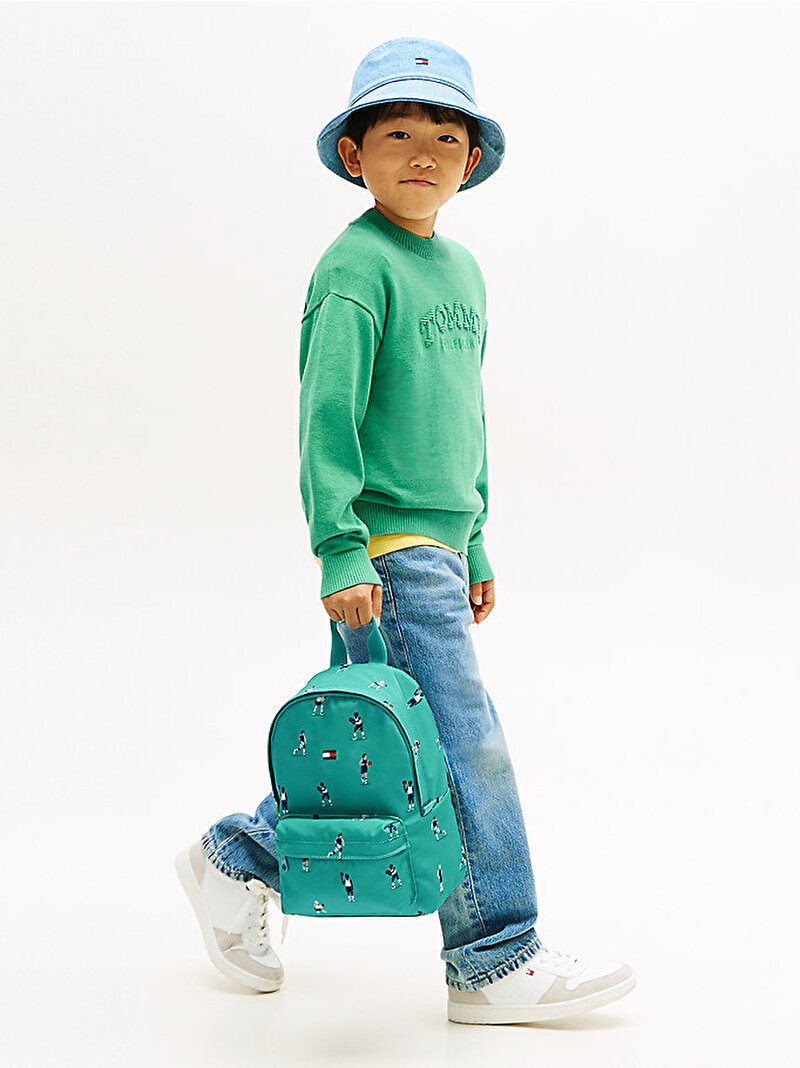 Çocuk Unisex TH Essential Sırt Çantası Yeşil KA0KA00035L5Y