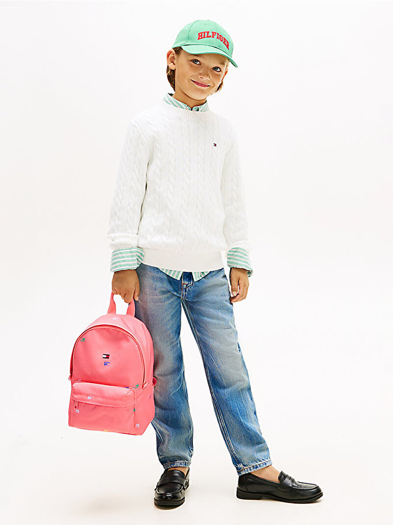 Çocuk Unisex TH Essential Sırt Çantası Pembe KA0KA00035TIE