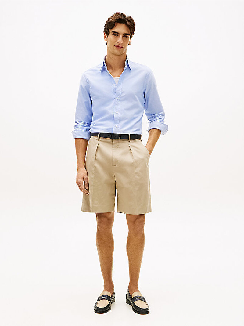 Erkek Oxford Solid Gömlek Mavi MW0MW39754CBR