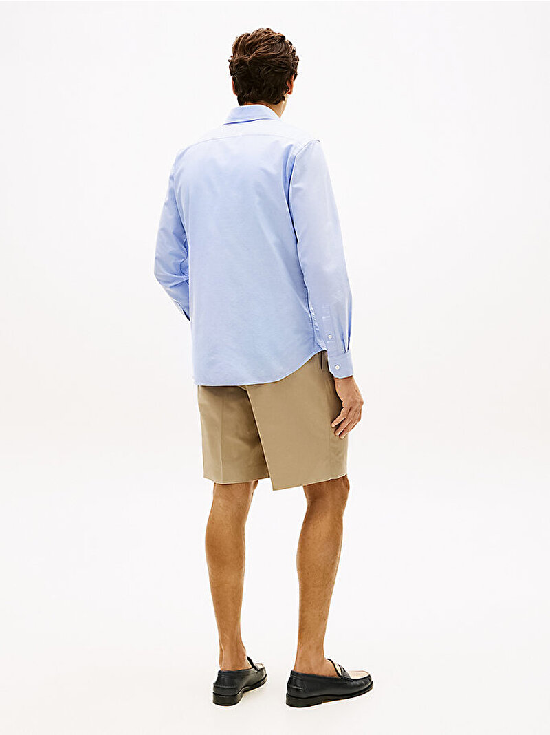 Erkek Oxford Solid Gömlek Mavi MW0MW39754CBR