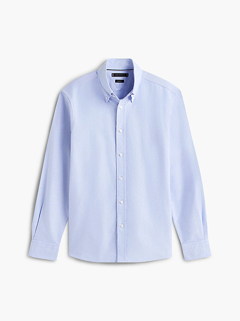 Erkek Oxford Solid Gömlek Mavi MW0MW39754CBR