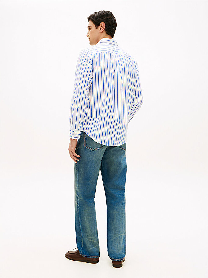 Erkek Flex Poplin Bold Gömlek Beyaz MW0MW424410FA