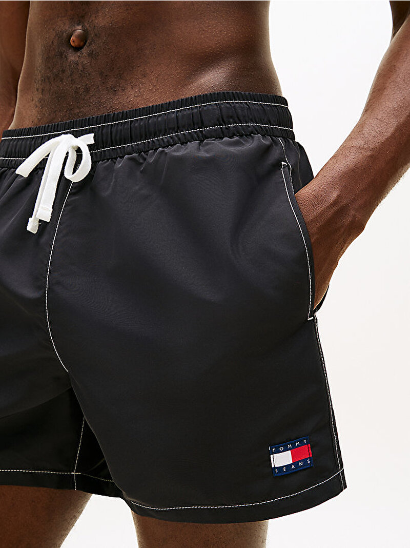 Erkek TJ Medium Drawstring Deniz Şortu Siyah UM0UM03852BDS