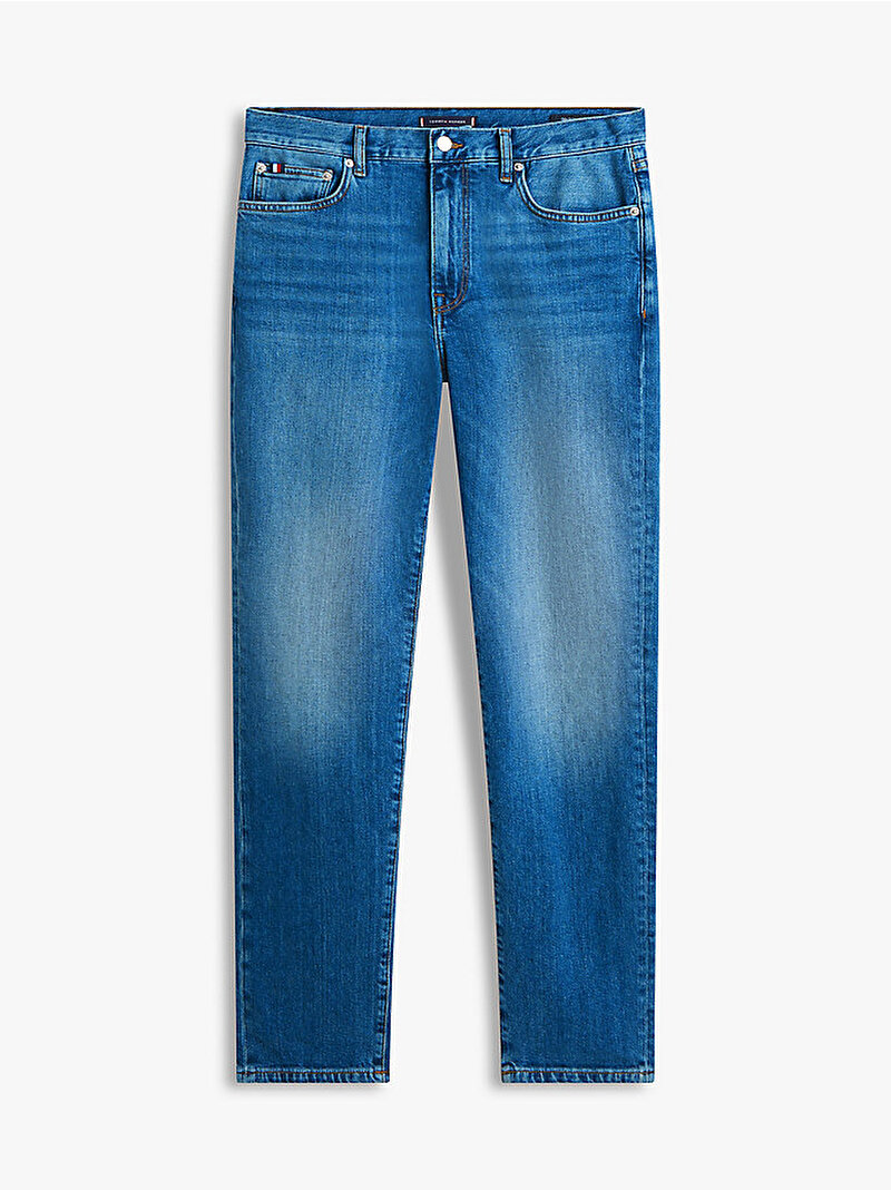 Erkek Slim Straight Denton Jean Pantolon Mavi MW0MW423171A7