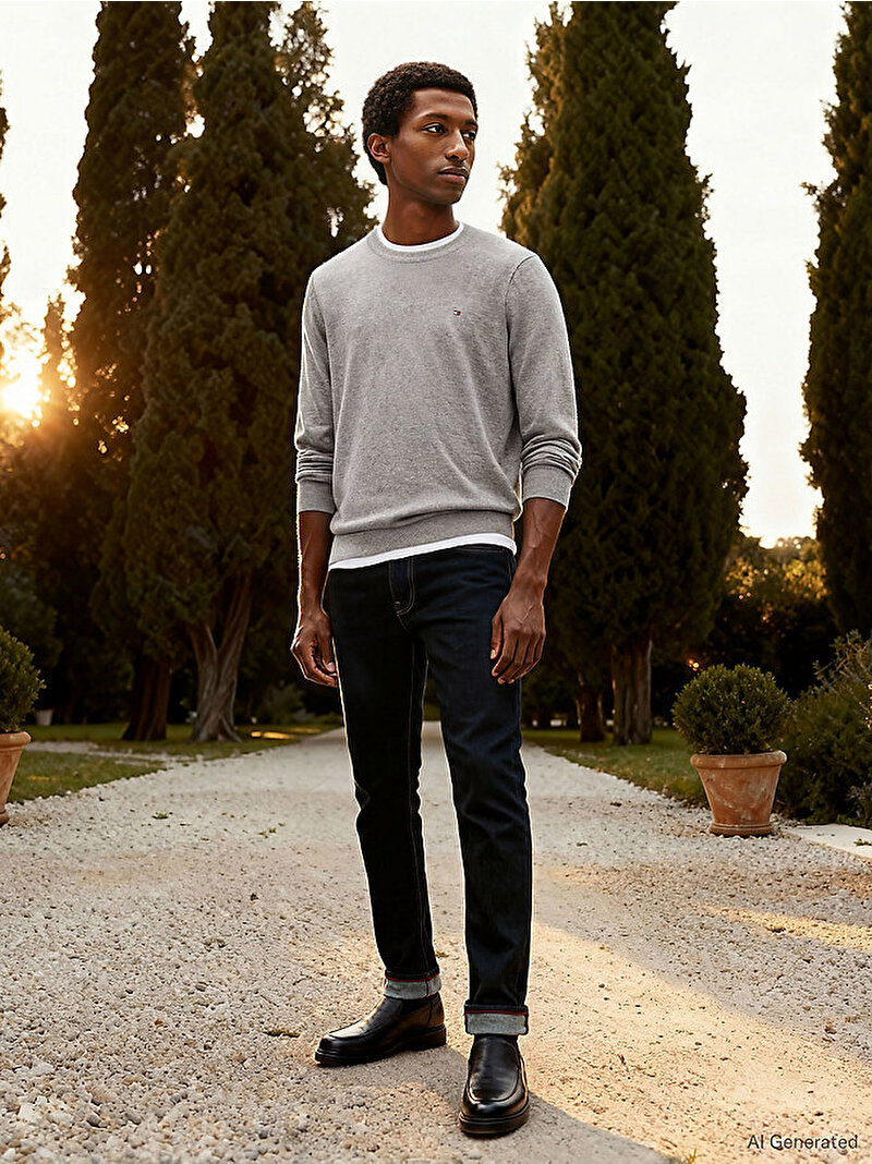 Erkek Core Essential Kazak Gri MW0MW14748P91