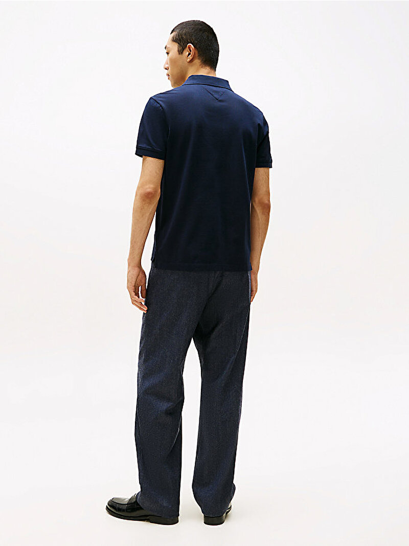 Erkek Hidden Placket Regular Polo T-shirt Lacivert MW0MW41513DW5