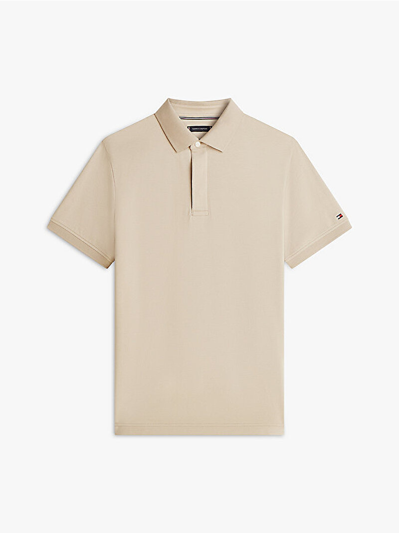 Erkek Hidden Placket Regular Polo T-shirt Bej MW0MW41513M03
