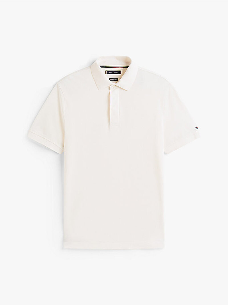 Erkek Hidden Placket Regular Polo T-shirt Beyaz MW0MW41513Z00