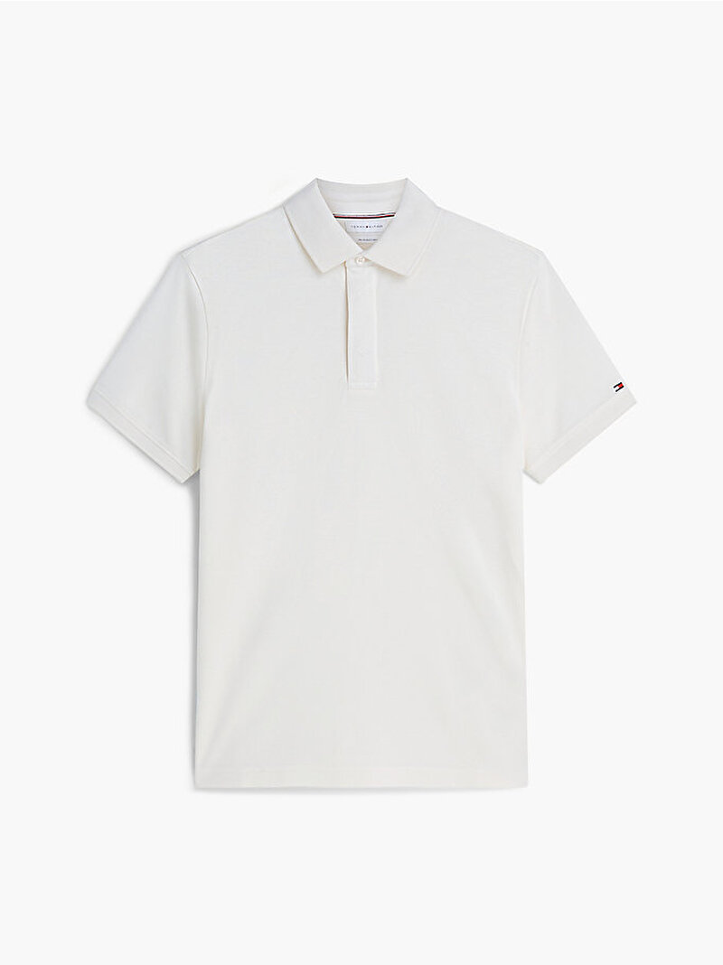 Erkek Hidden Placket Regular Polo T-shirt Beyaz MW0MW41513Z00