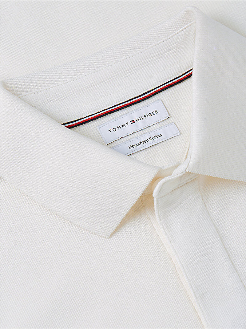 Erkek Hidden Placket Regular Polo T-shirt Beyaz MW0MW41513Z00