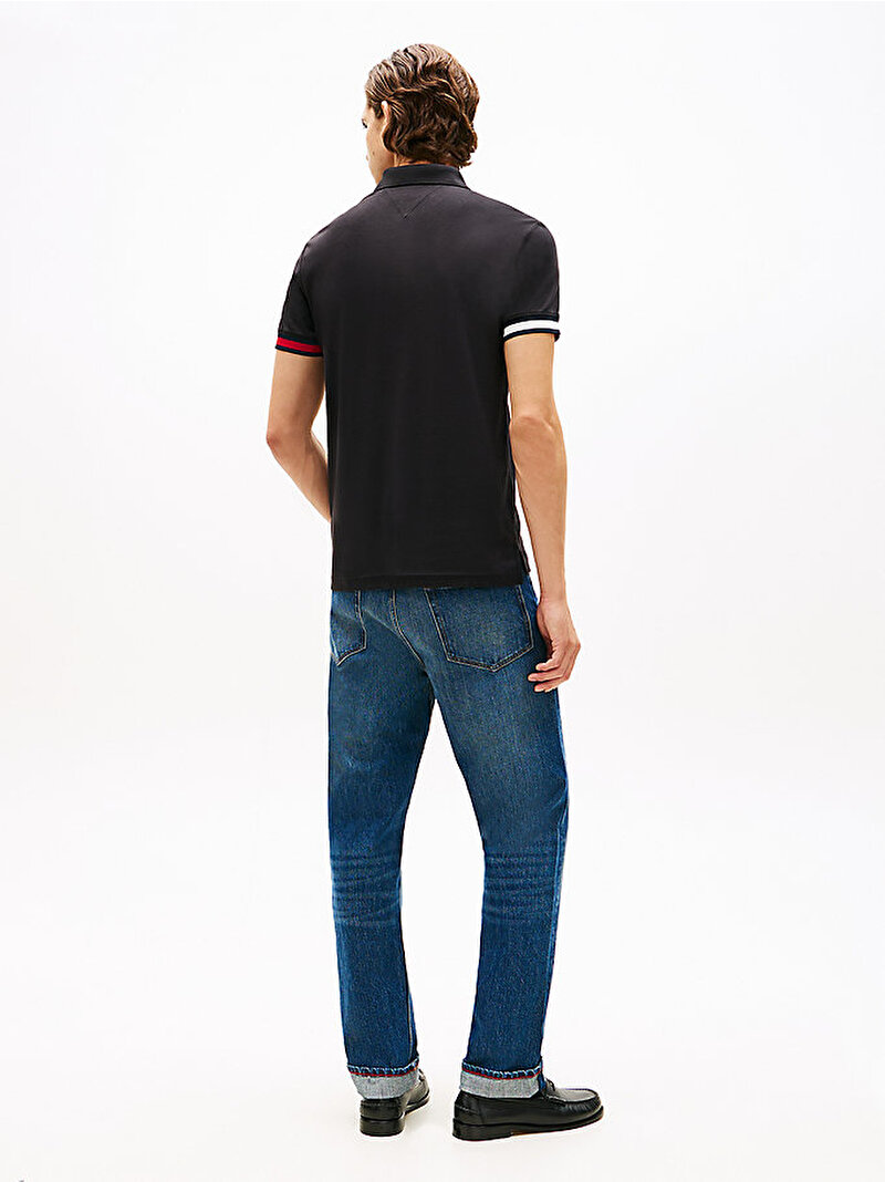 Erkek Cuff Liquid Polo T-shirt Siyah MW0MW42743BDS