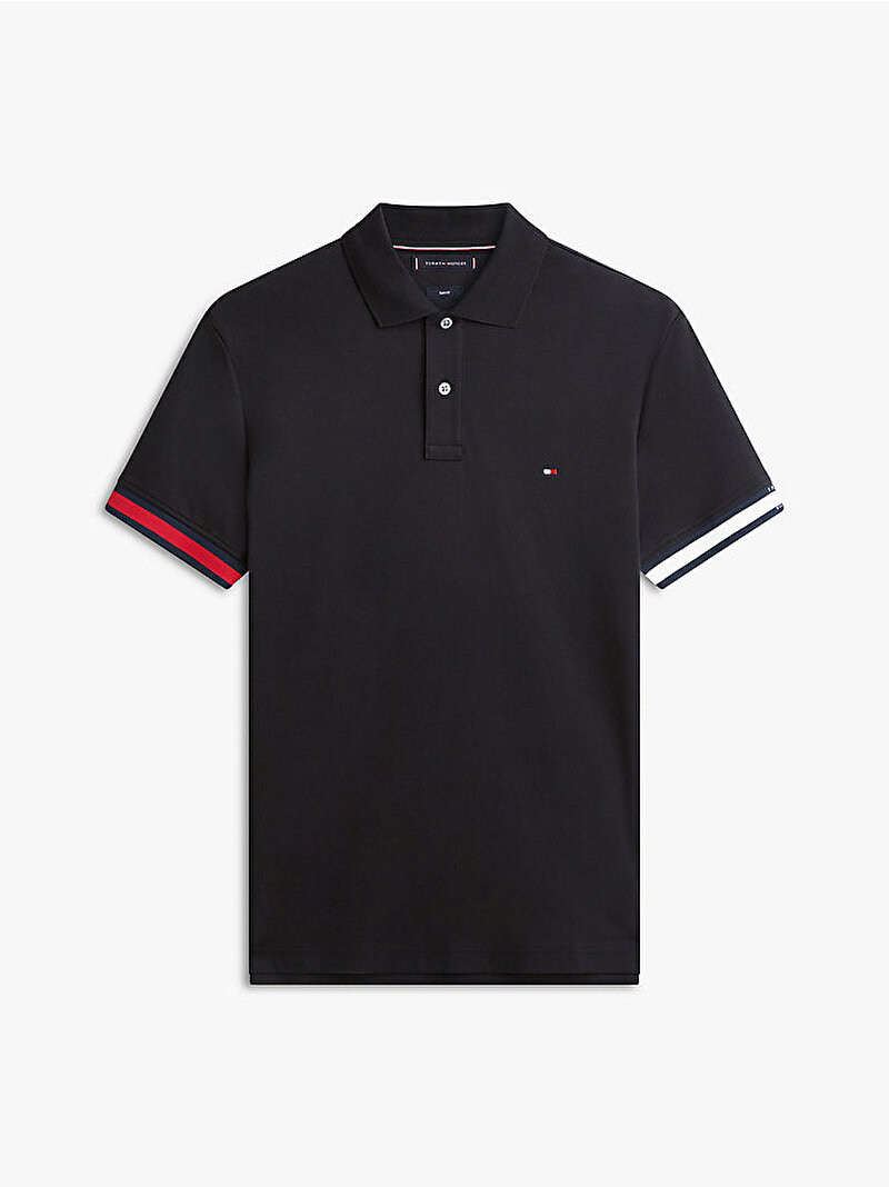 Erkek Cuff Liquid Polo T-shirt Siyah MW0MW42743BDS